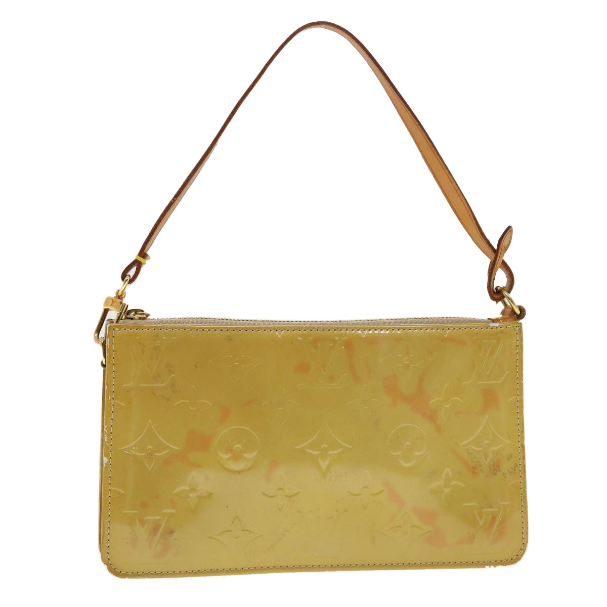 LOUIS VUITTON Monogram Vernis Lexington Accessory Pouch Beige M91010 Auth th3573