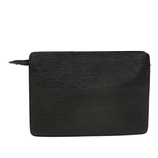 LOUIS VUITTON Epi Pochette Homme Clutch Bag Black M52522 LV Auth th3579