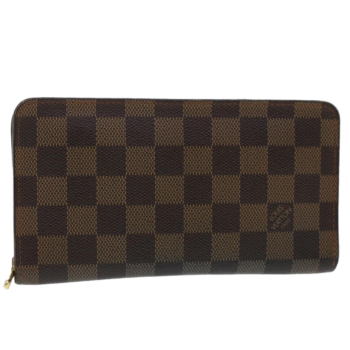 LOUIS VUITTON Damier Ebene Porte Monnaie Zip Long Wallet N61728 LV  th3795