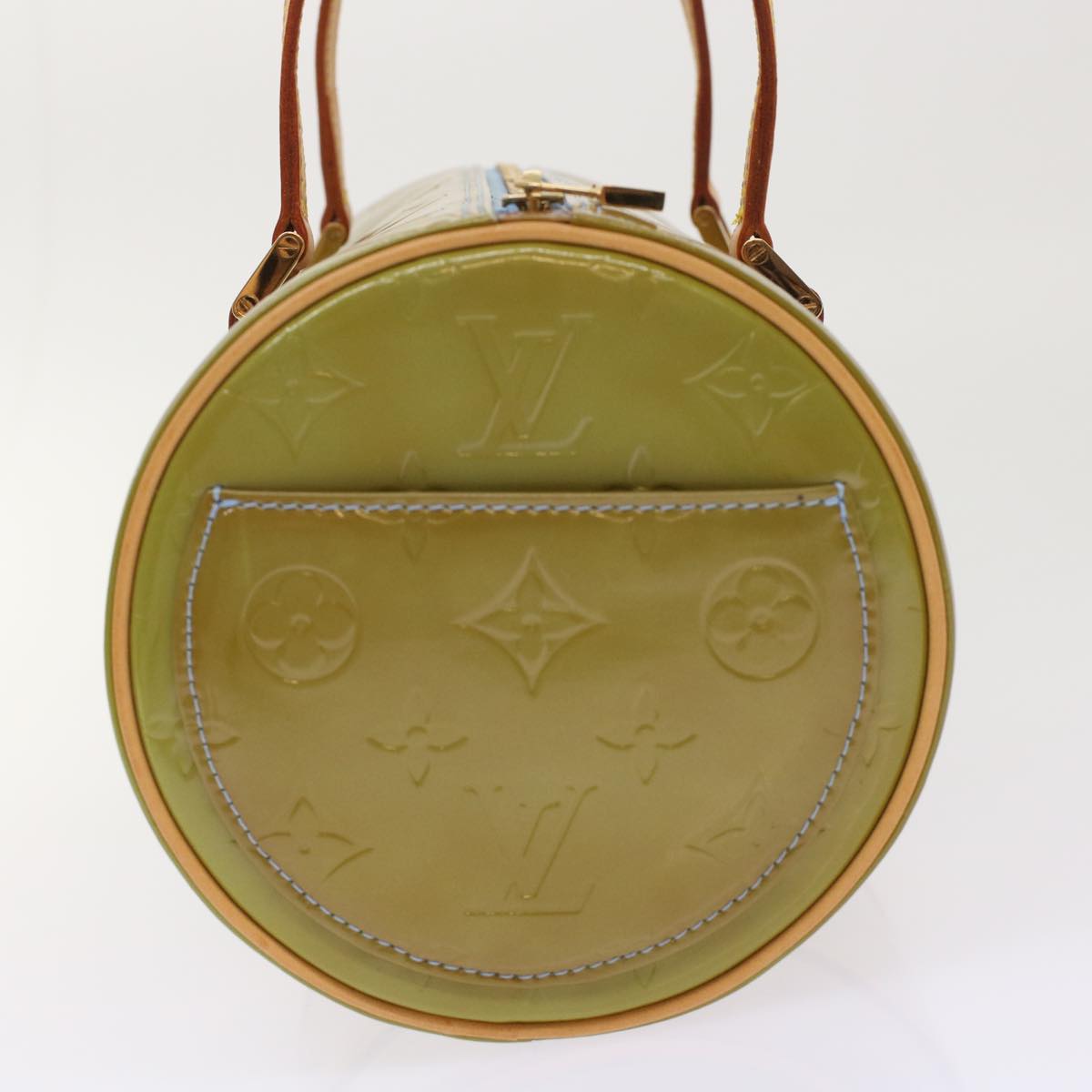 LOUIS VUITTON Monogram Vernis Bedford Hand Bag Baby Blue M91007 LV  th3831