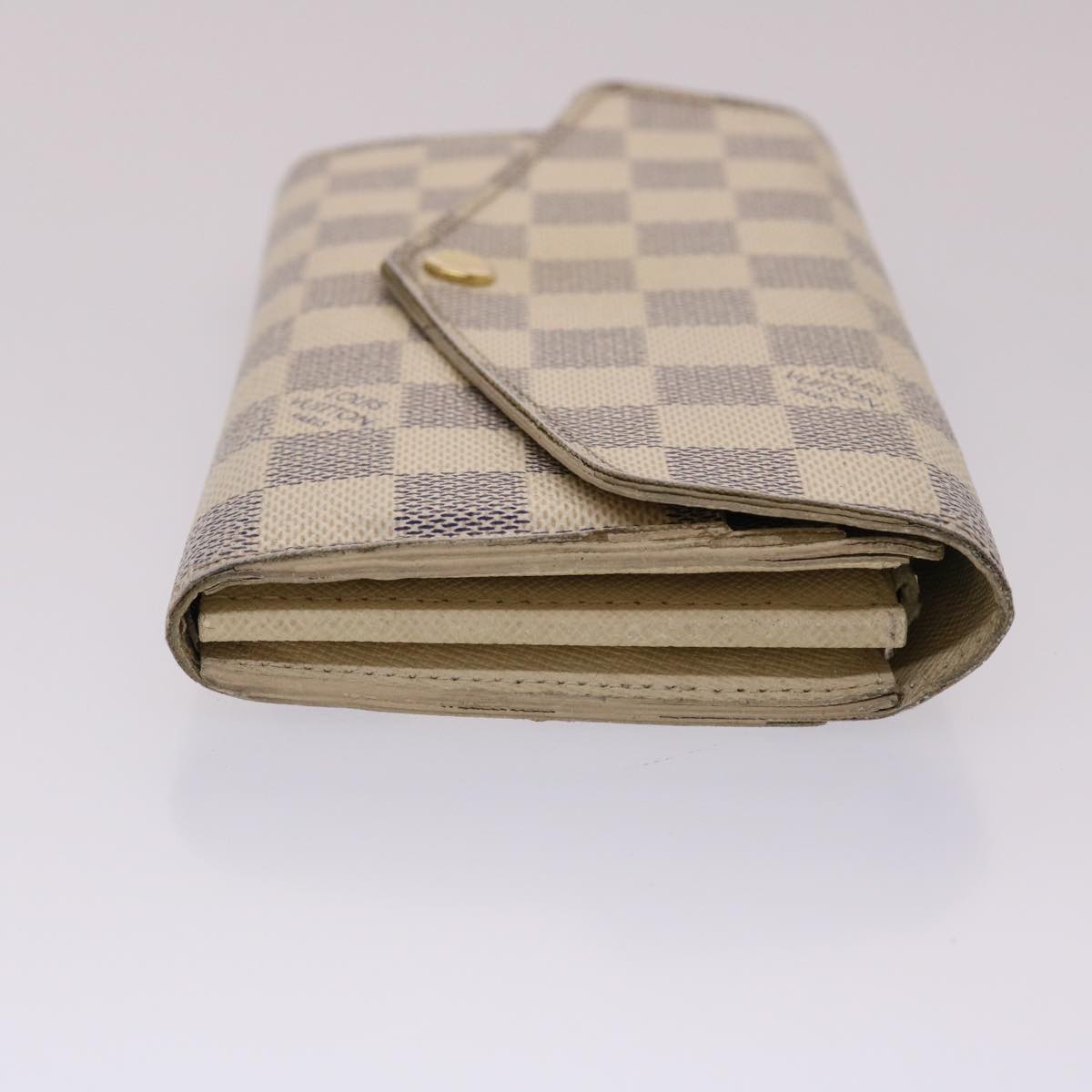 LOUIS VUITTON Damier Azur Portefeuille Sarah Long Wallet N63208 LV  th3846