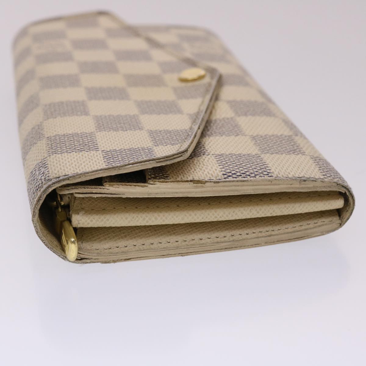 LOUIS VUITTON Damier Azur Portefeuille Sarah Long Wallet N63208 LV  th3846