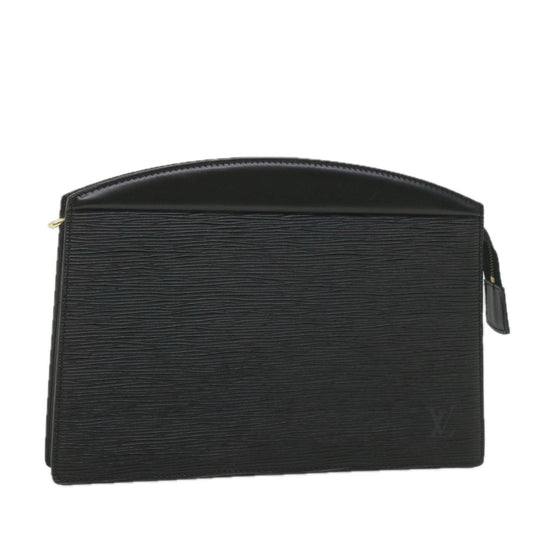 LOUIS VUITTON Epi Trousse Crete Clutch Bag Black M48402 LV Auth th4304