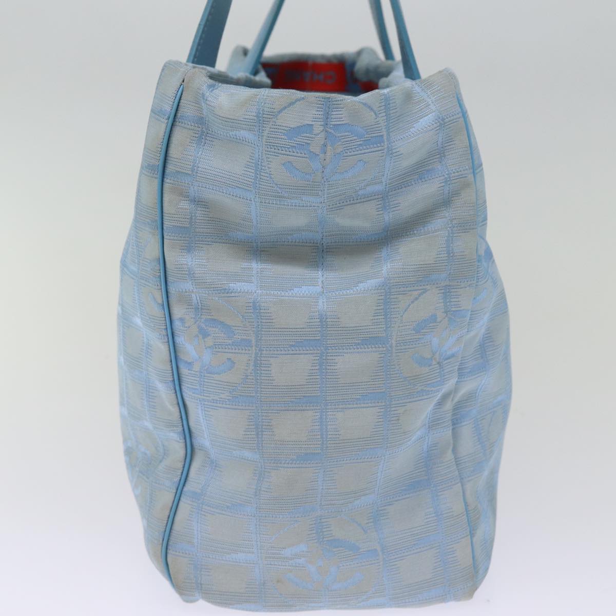 Top Quality Chanel New Travel Line Tote Bag Nylon Blue CC Auth th4976