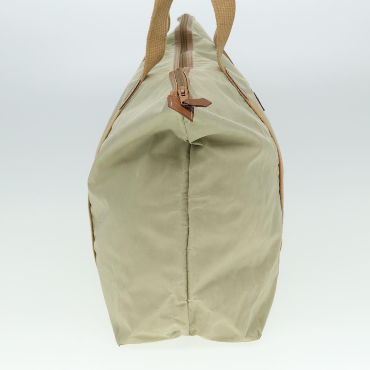 CHRISTIAN DIOR Tote Bag Nylon Beige Auth th5100