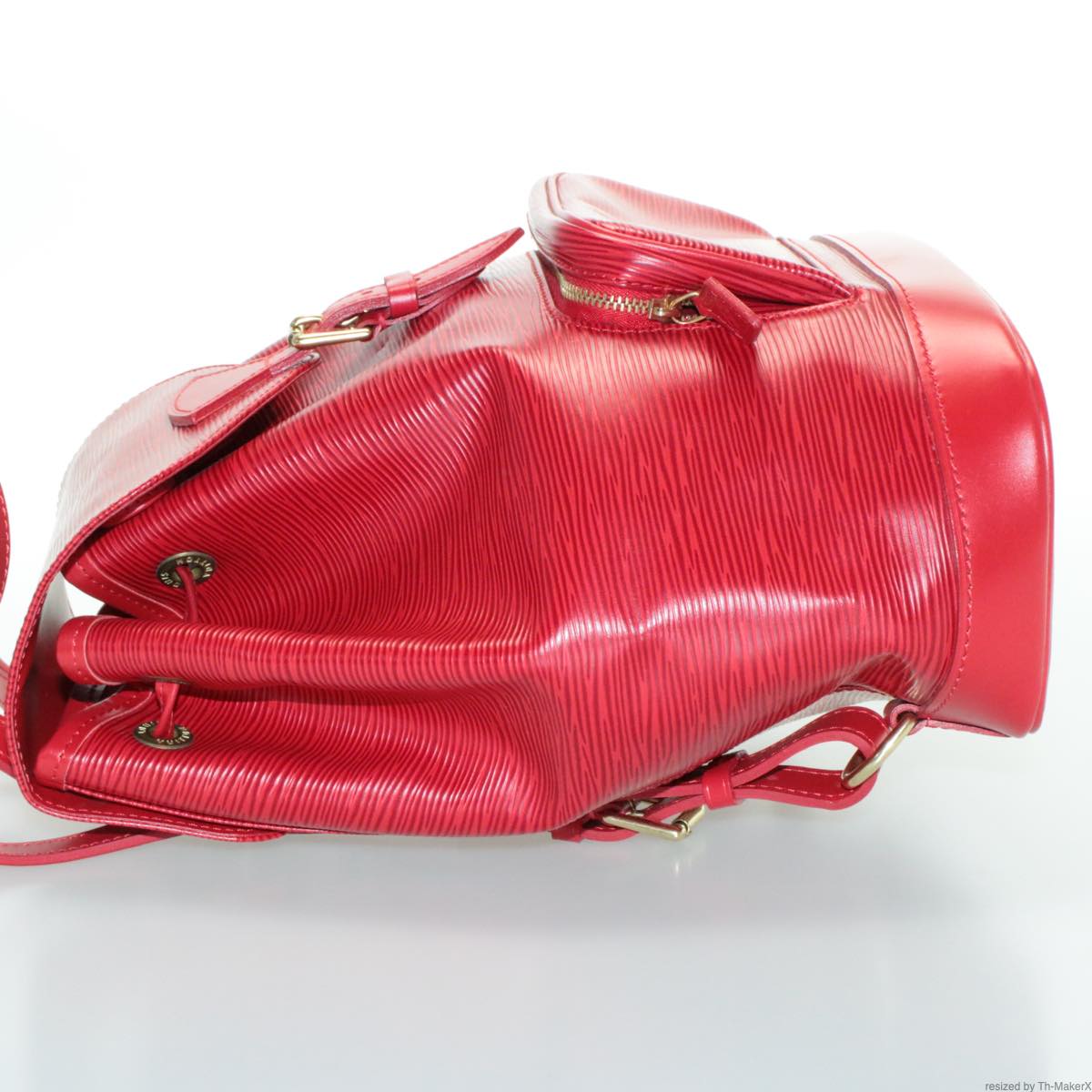LOUIS VUITTON Epi Montsouris MM Backpack Red LV  am2389sA