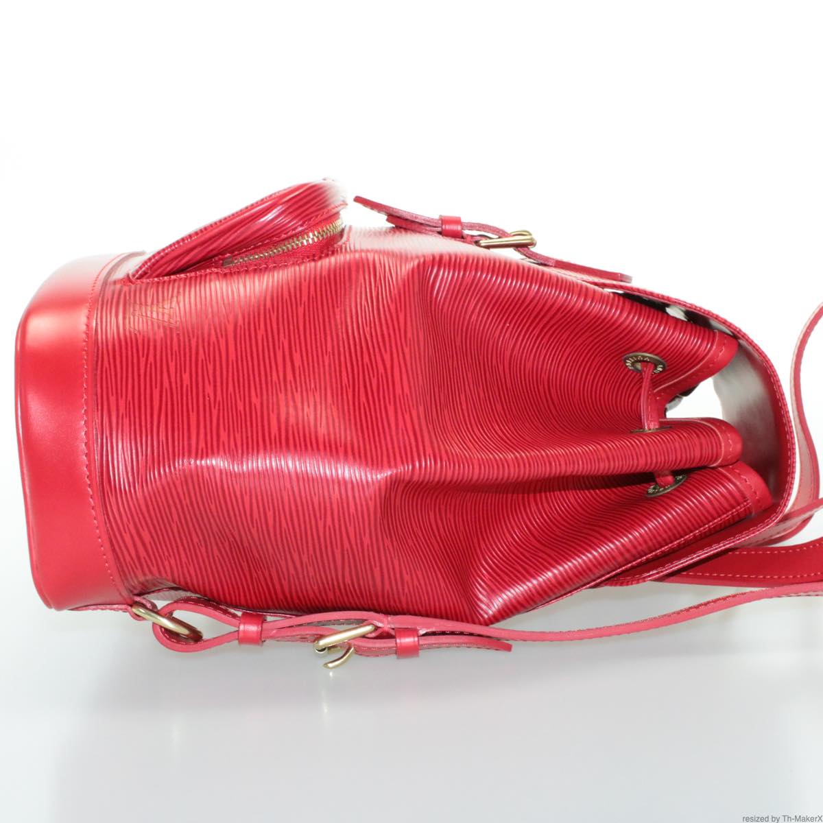 LOUIS VUITTON Epi Montsouris MM Backpack Red LV  am2389sA