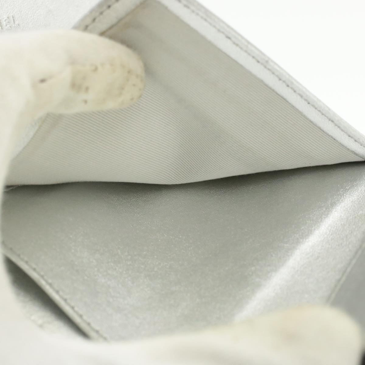 Top Quality Chanel Matelasse Bifold Wallet Silver CC Auth cr620