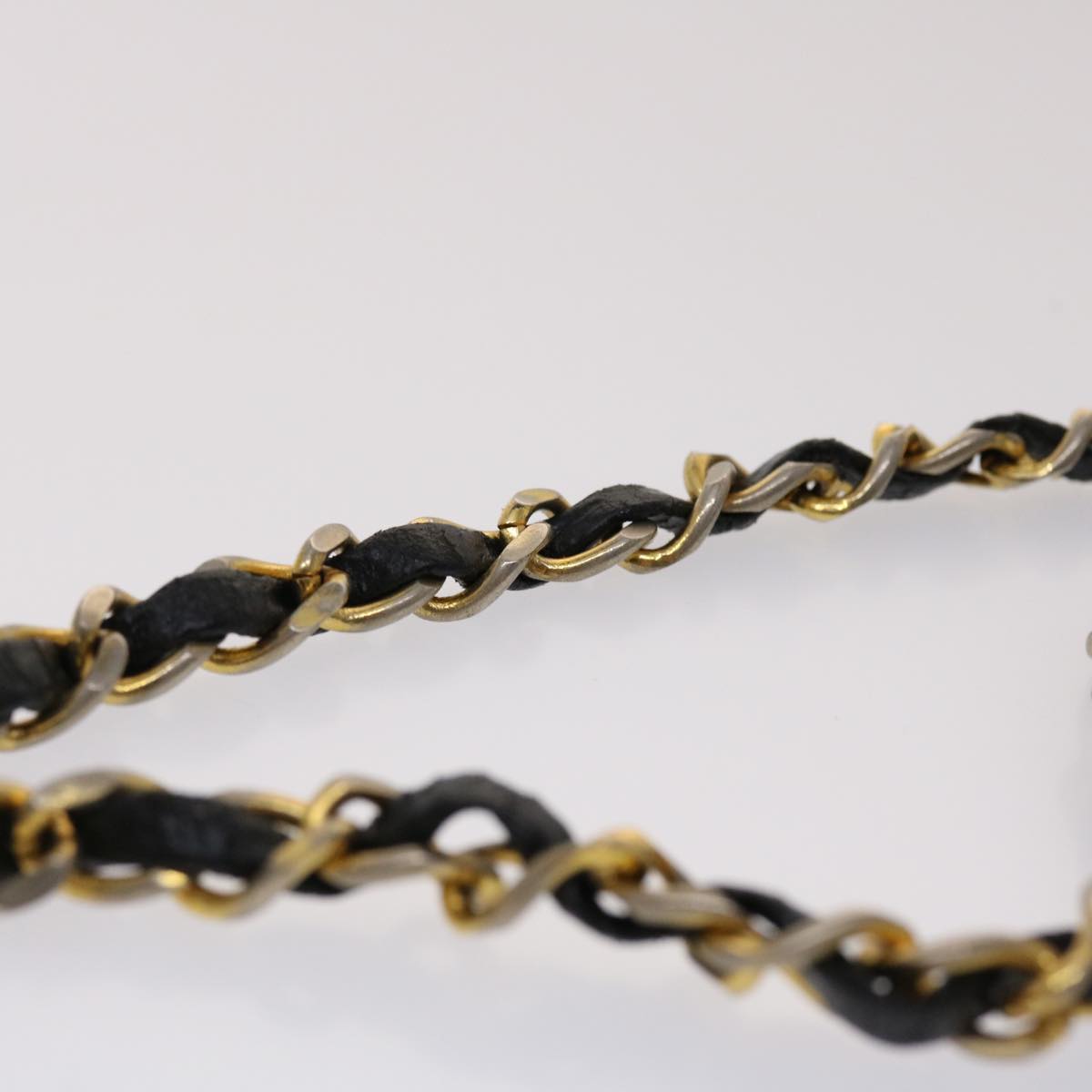 Top Quality Chanel Matelasse Chain New Shoulder Bag Lamb Skin Black Gold CC Auth 24557A