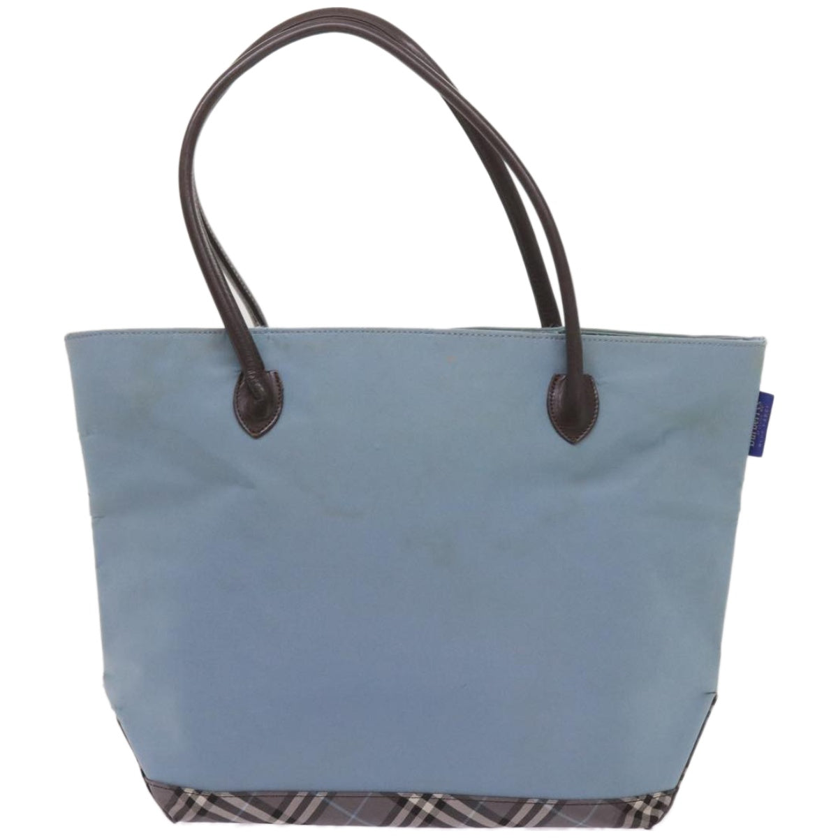 BURBERRYSs Blue Label Tote Bag Nylon Light Blue Auth ti1542