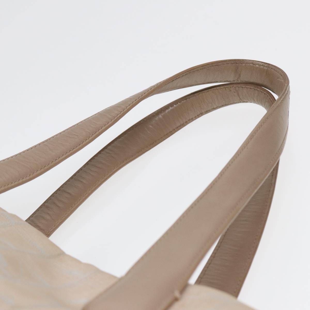 Top Quality Chanel New Travel Line Tote Bag Nylon Beige Gold CC Auth ti1912
