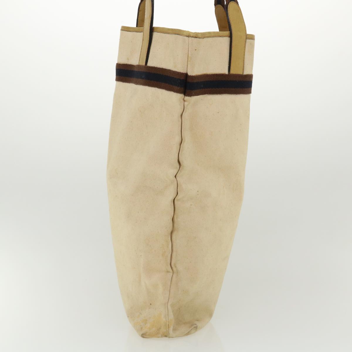 GUCCI Tote Bag Canvas Beige Brown Navy  ti772
