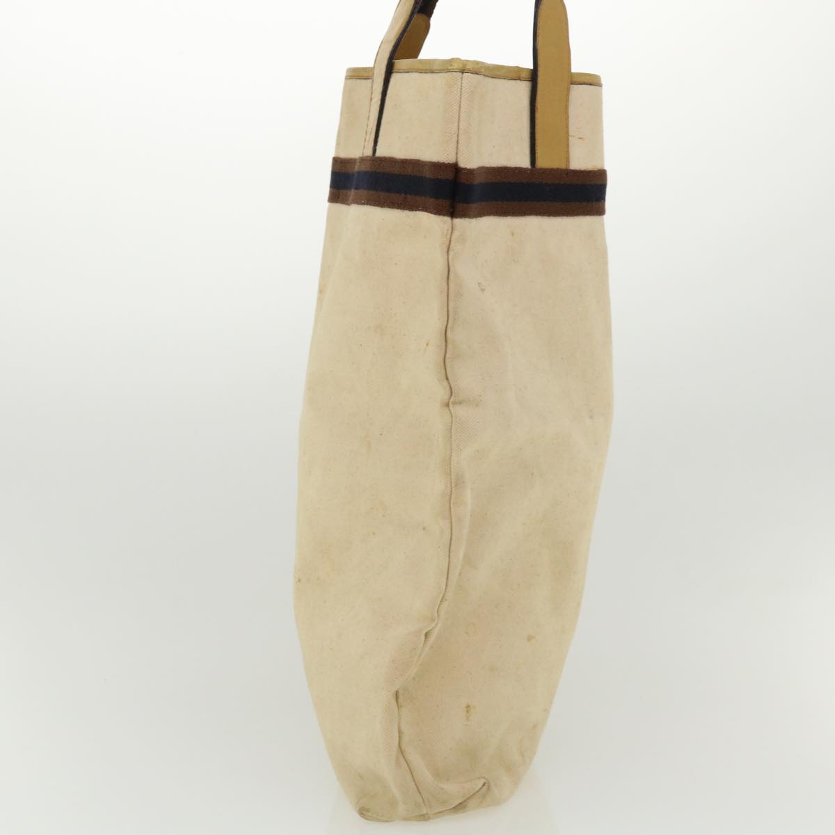 GUCCI Tote Bag Canvas Beige Brown Navy  ti772