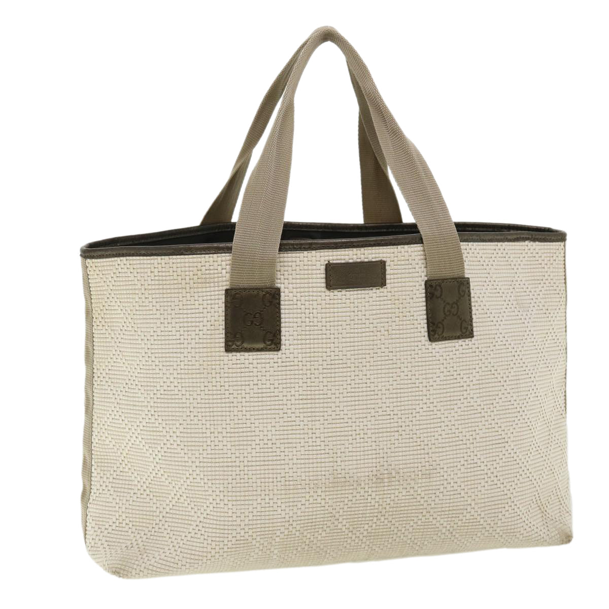 GUCCI Tote Bag straw White 289626  ti795