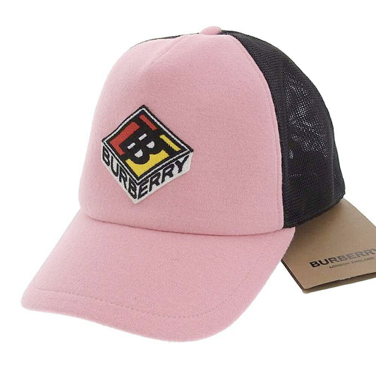Burberry Wool Nylon Baseball Cap Pink Black L