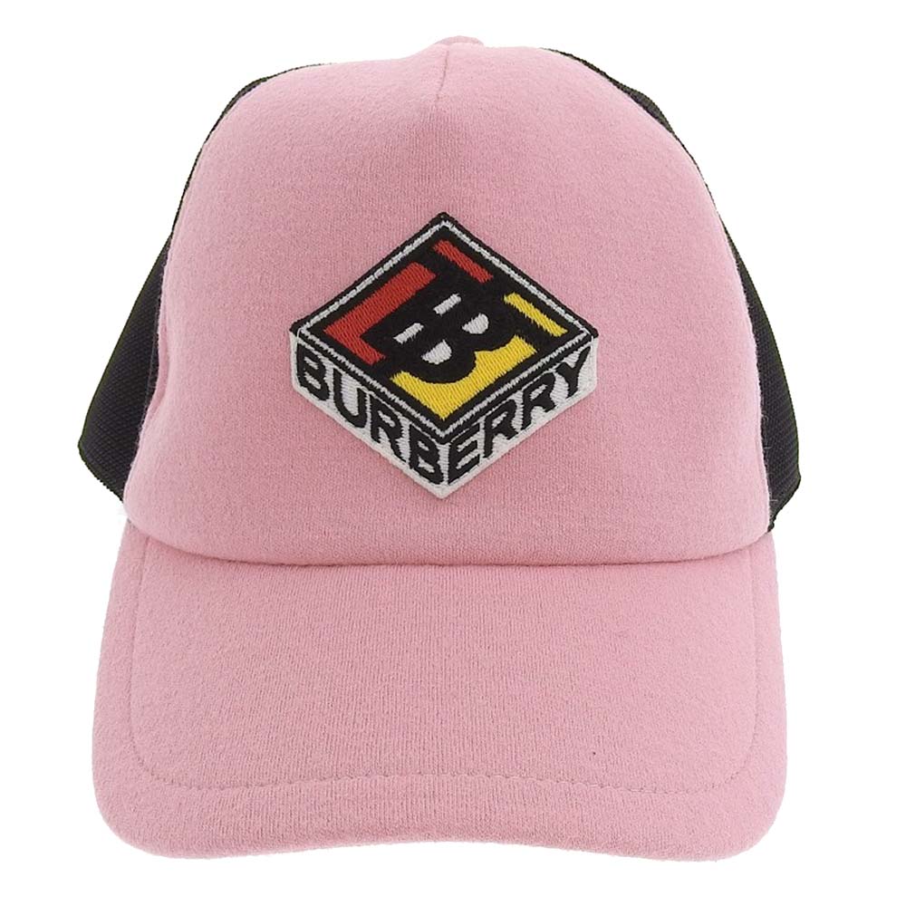 Burberry Wool Nylon Baseball Cap Pink Black L