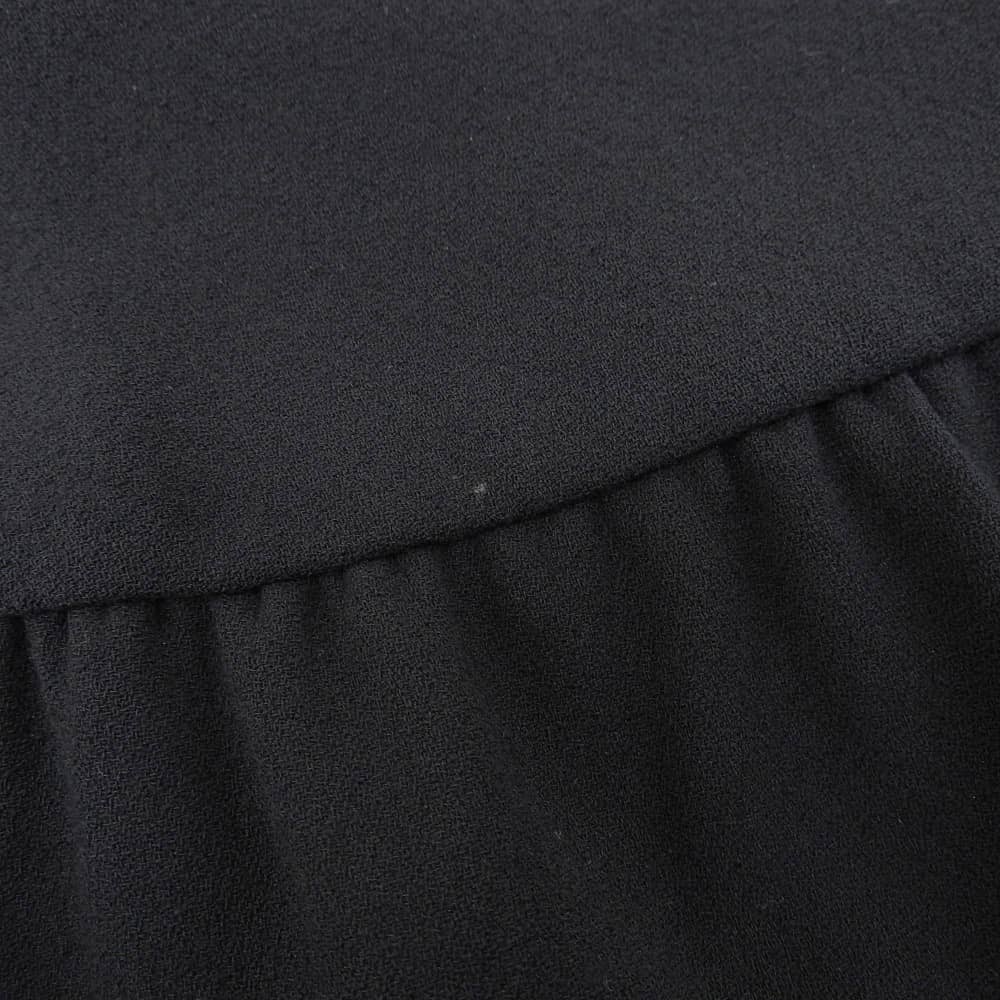 Chanel Wool Skirt Vintage Black
