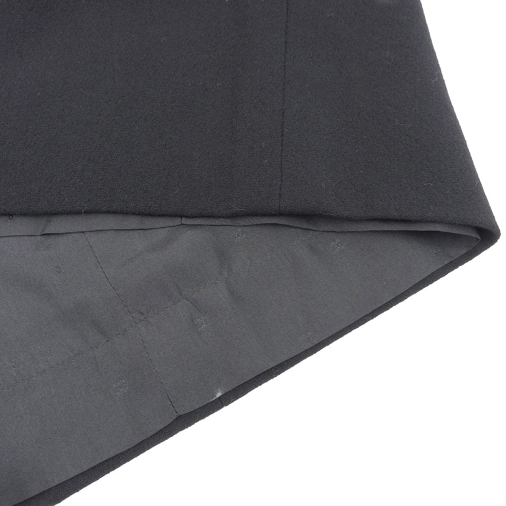 Chanel Wool Skirt Vintage Black