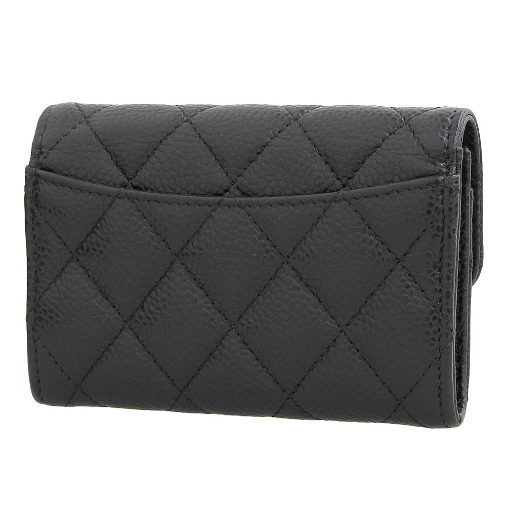 Chanel Caviar Skin Business Card Holder AP0214