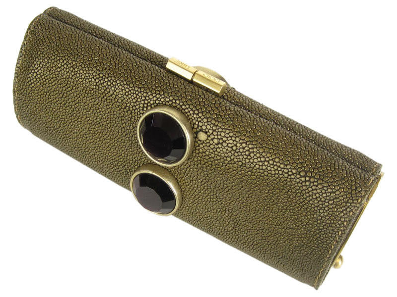 Jimmy Choo Antique Gold Stingray Clutch