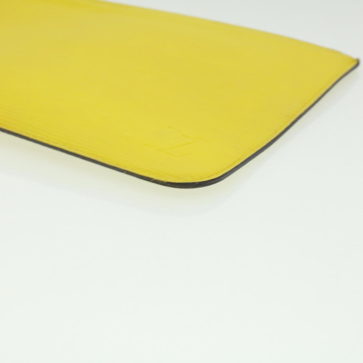 LOUIS VUITTON Neverfull MM Pouch Pistash yellow LV Auth tp502