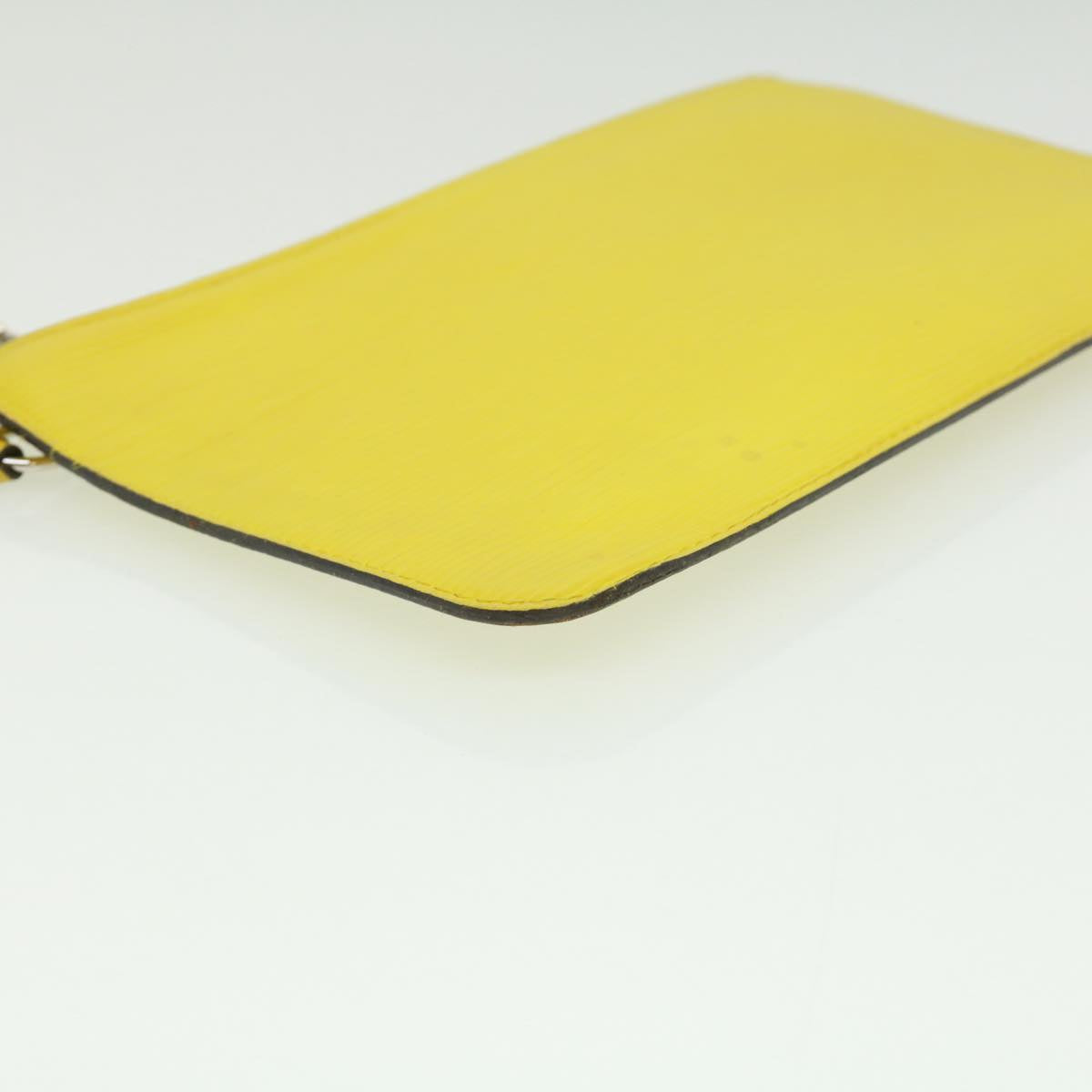 LOUIS VUITTON Neverfull MM Pouch Pistash yellow LV Auth tp502