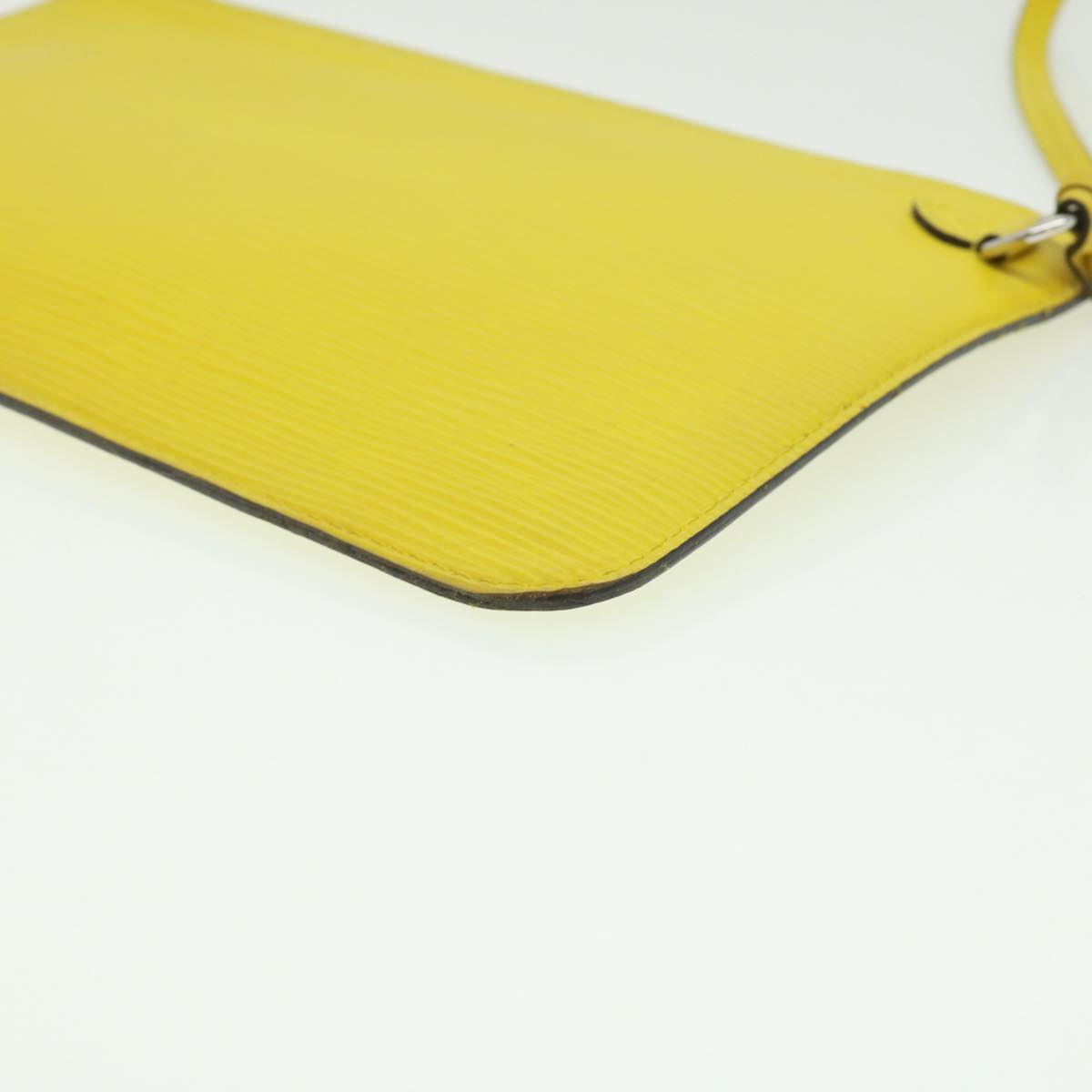 LOUIS VUITTON Neverfull MM Pouch Pistash yellow LV Auth tp502