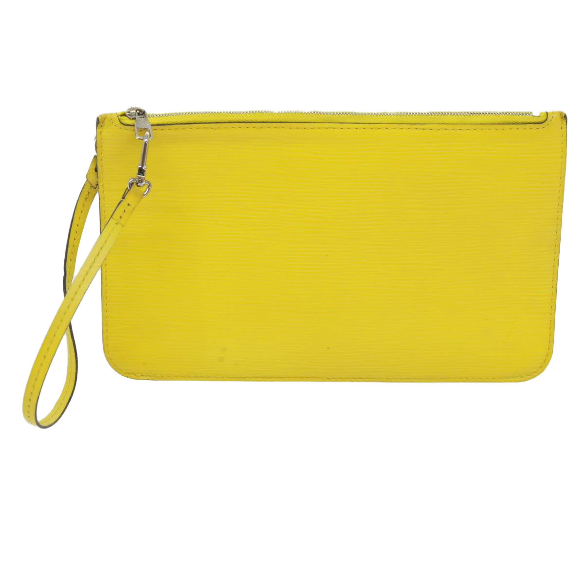 LOUIS VUITTON Neverfull MM Pouch Pistash yellow LV Auth tp502