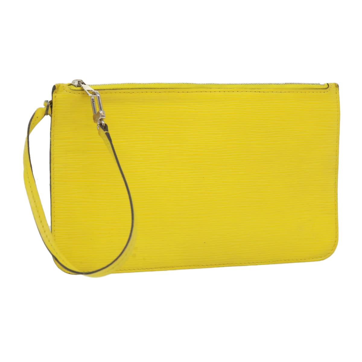 LOUIS VUITTON Neverfull MM Pouch Pistash yellow LV Auth tp502