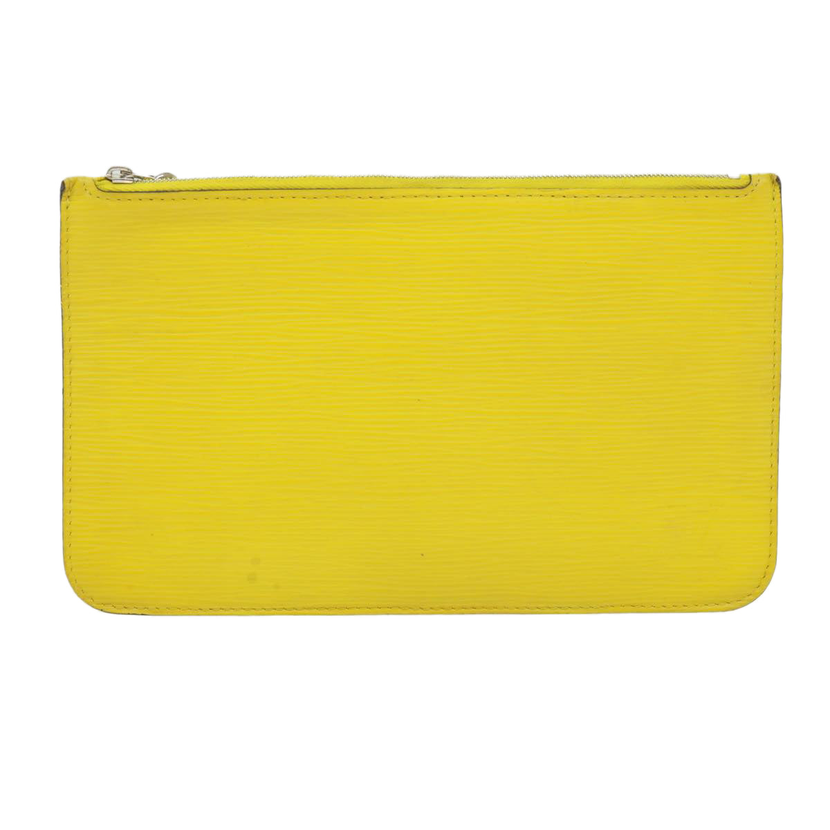 LOUIS VUITTON Neverfull MM Pouch Pistash yellow LV Auth tp502