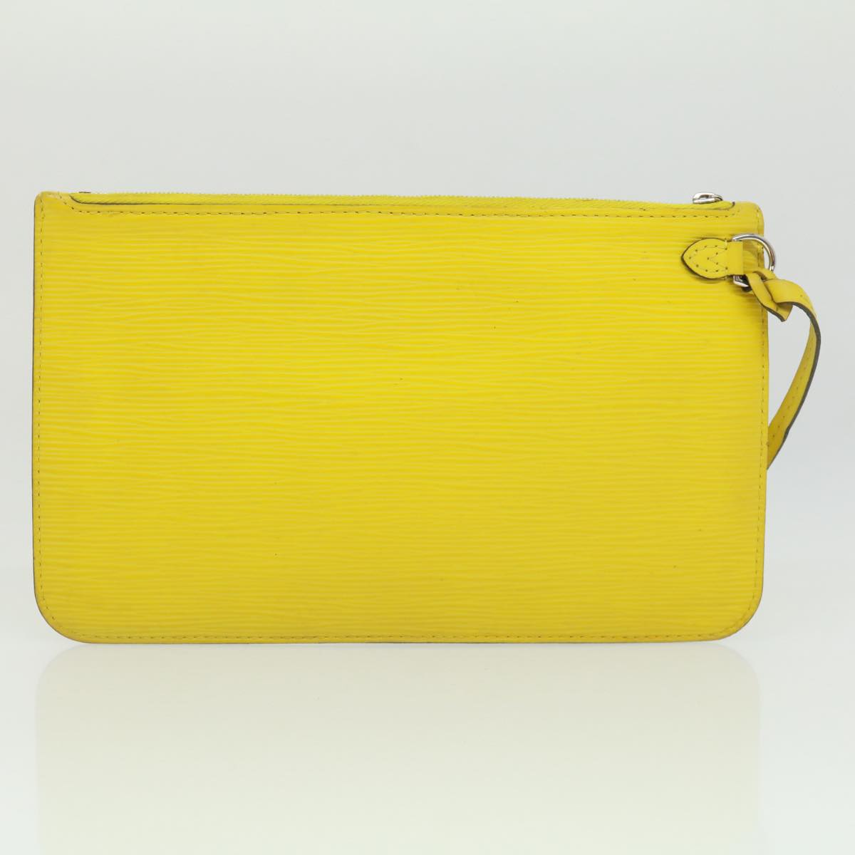 LOUIS VUITTON Neverfull MM Pouch Pistash yellow LV Auth tp502