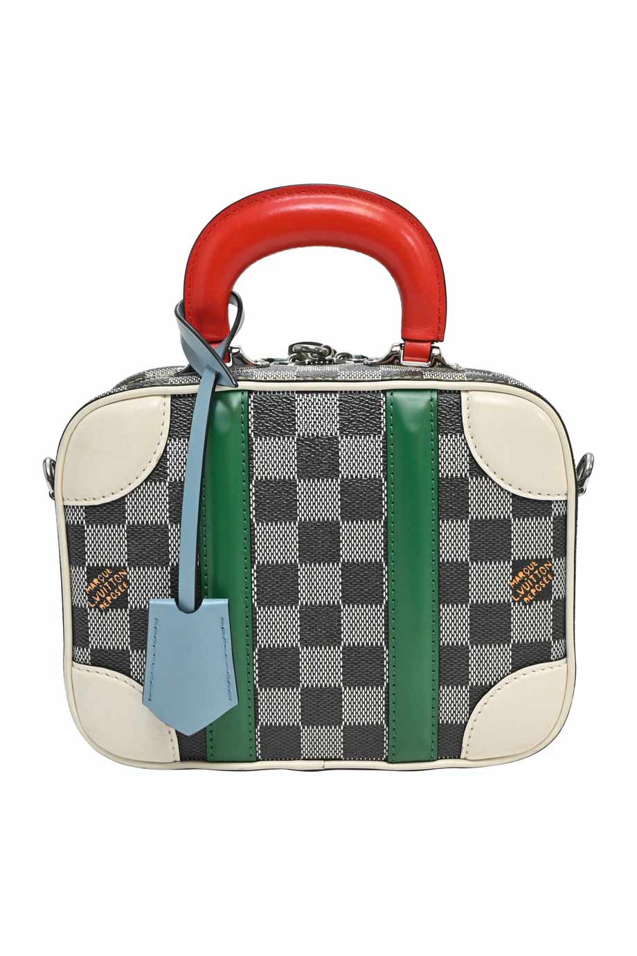 LOUIS VUITTON Graphite Damier Ebene canvas and leather Vasilette BB mini luggage crossbody bag