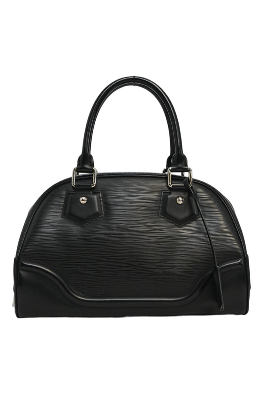 LOUIS VUITTON Black Epi leather Montaigne bowling bag