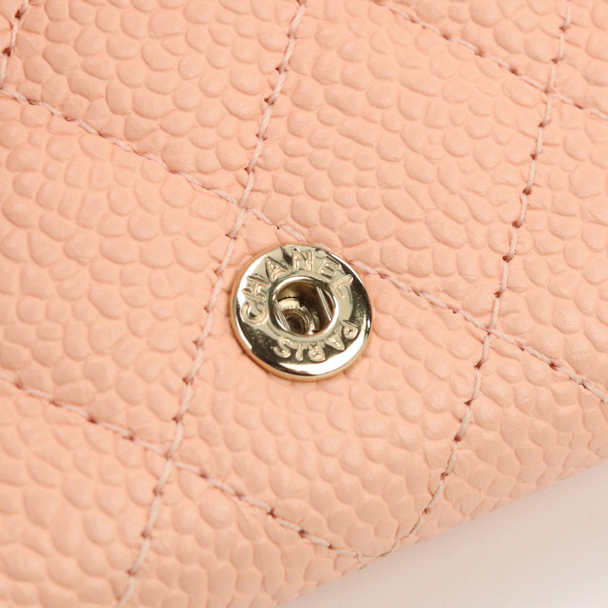 CHANEL Small flap wallet Tri-fold wallet with coin purse caviar pink Women