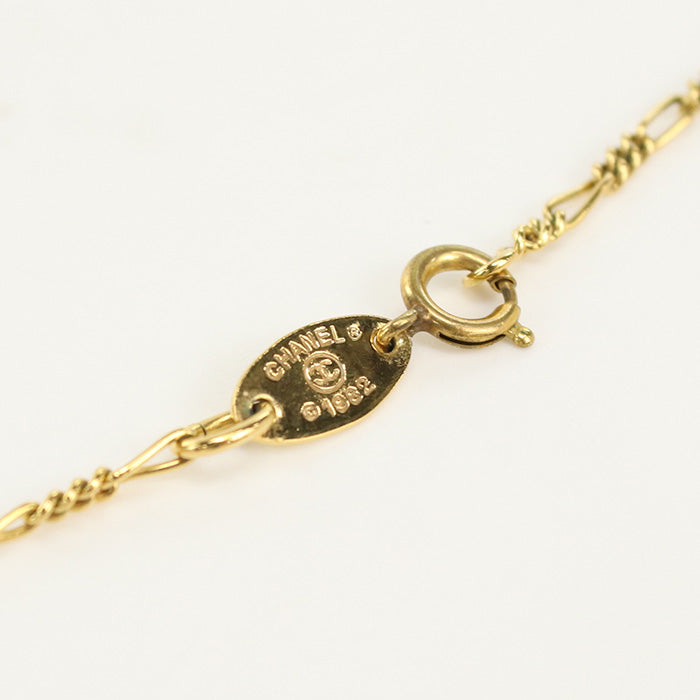 CHANEL CH74386 Necklace COCO Mark Circle Logo Necklace metal,Rhinestone gold Women