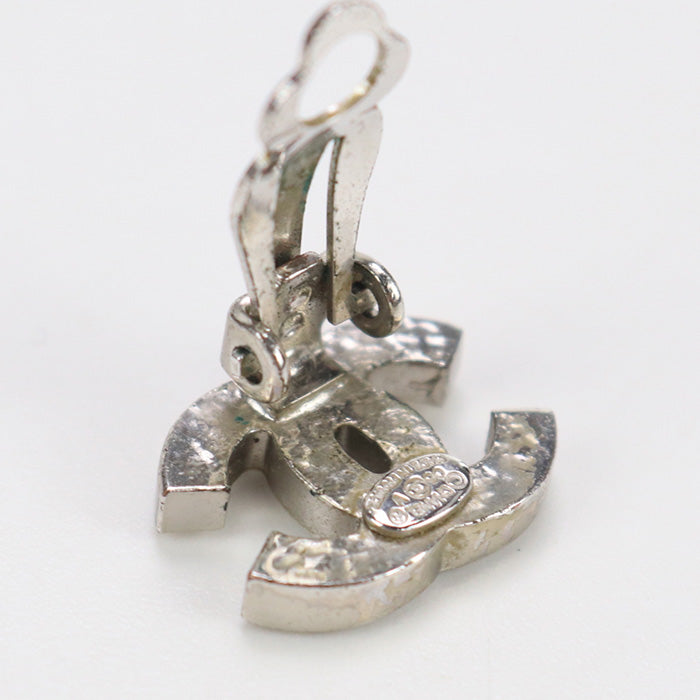 CHANEL Earring COCO Mark rhinestone jewelry metal,Rhinestone Silver Women