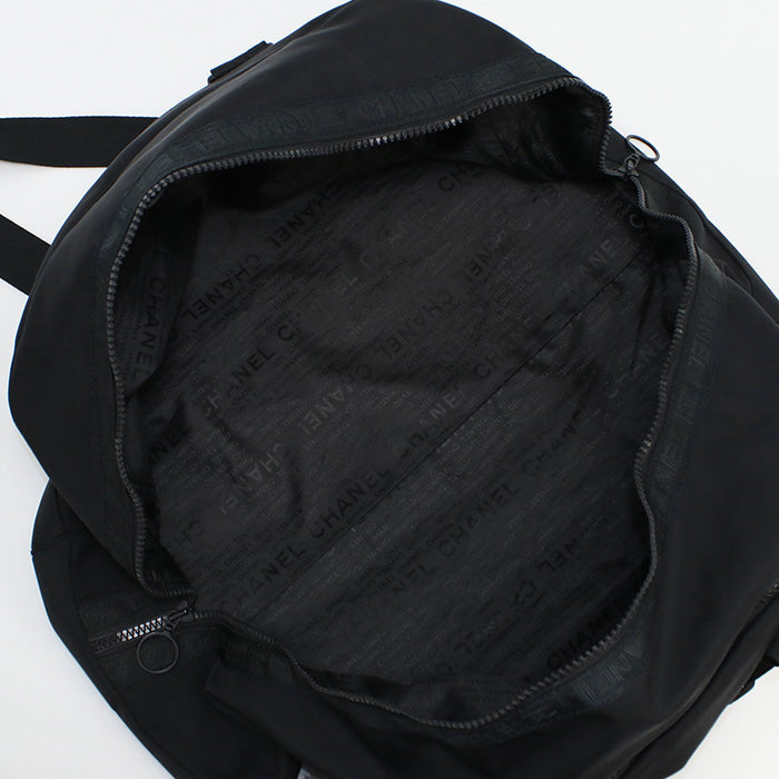 CHANEL A19976 Boston bag Sports line Travel bag Nylon black unisex