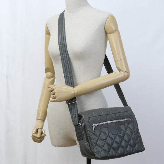 CHANEL A48617 Shoulder Bag Coco Cocoon COCO Mark quilted messenger bag Nylon Khaki mens (unisex)