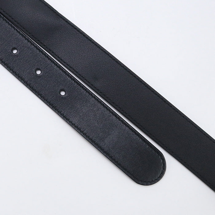 GUCCI 414516 AP00T 1000 Slim belt double belt leather Black Women