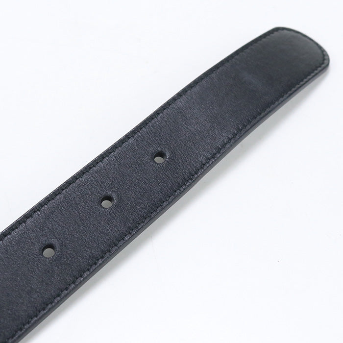 GUCCI 414516 AP00T 1000 Slim belt double belt leather Black Women