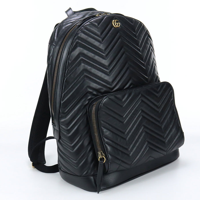 GUCCI 523405 1000 Backpack GG Marmont leather Black unisex