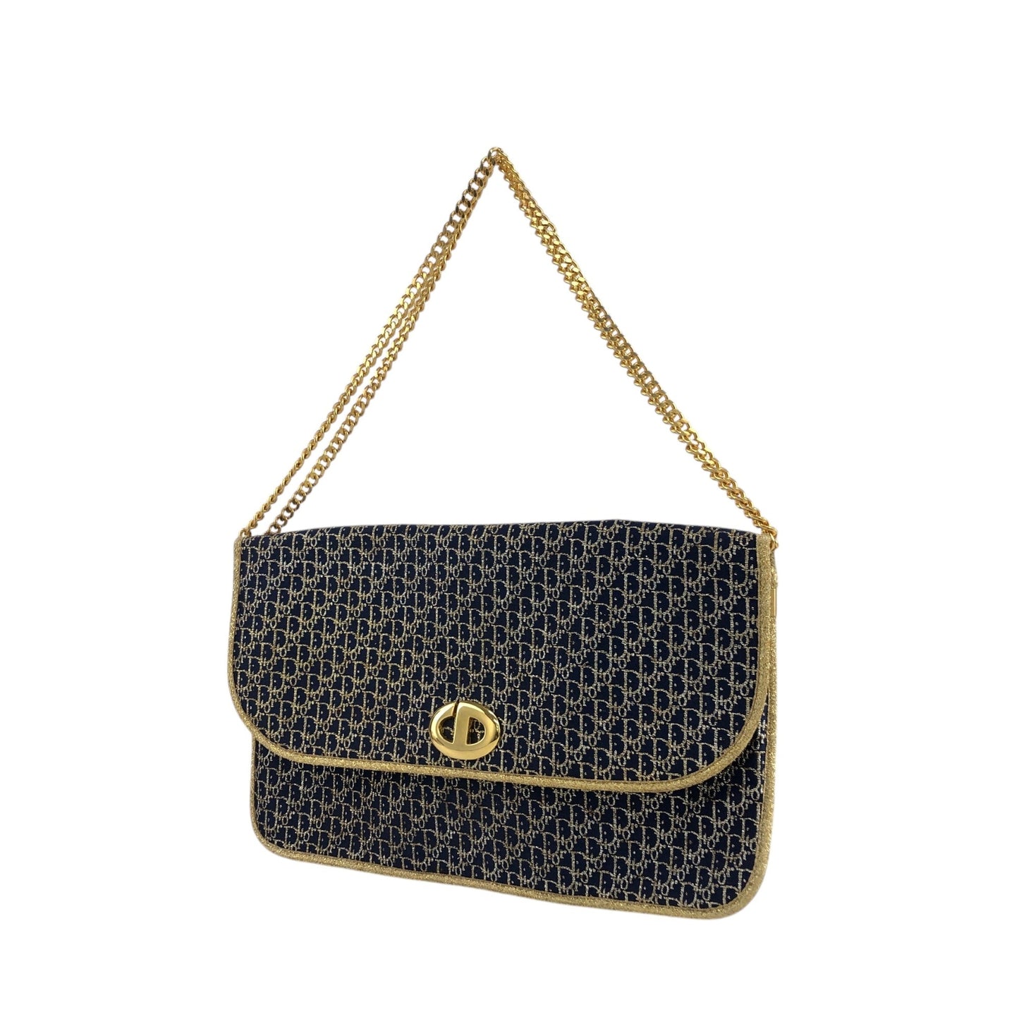 Christian Dior Trotter Chain Crossbody Navy Vintage gcy3i2