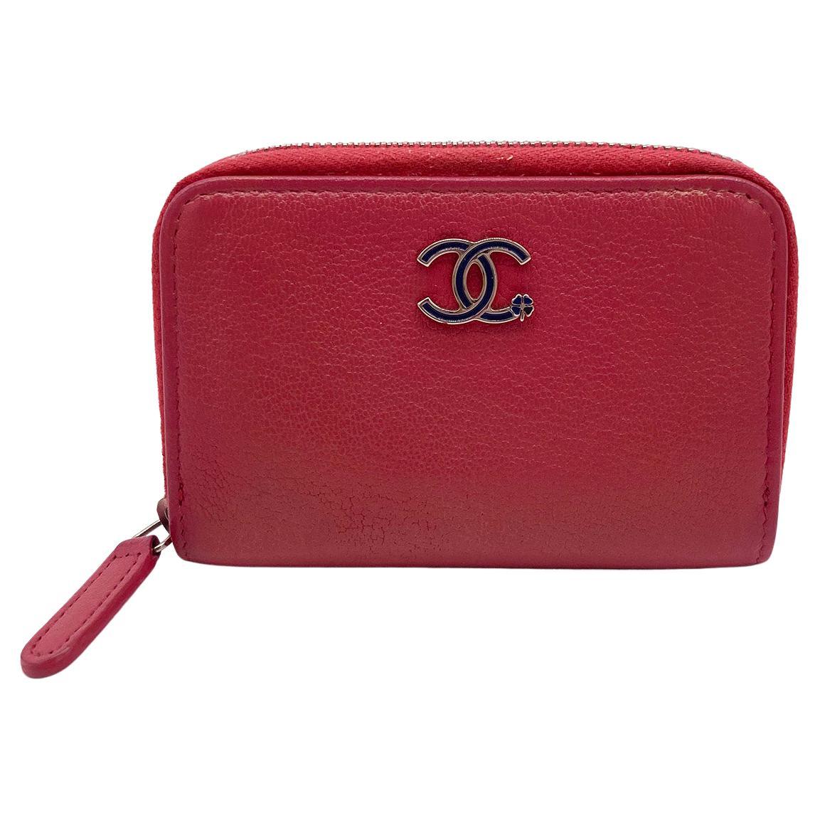 CHANEL Pink Zip Wallet