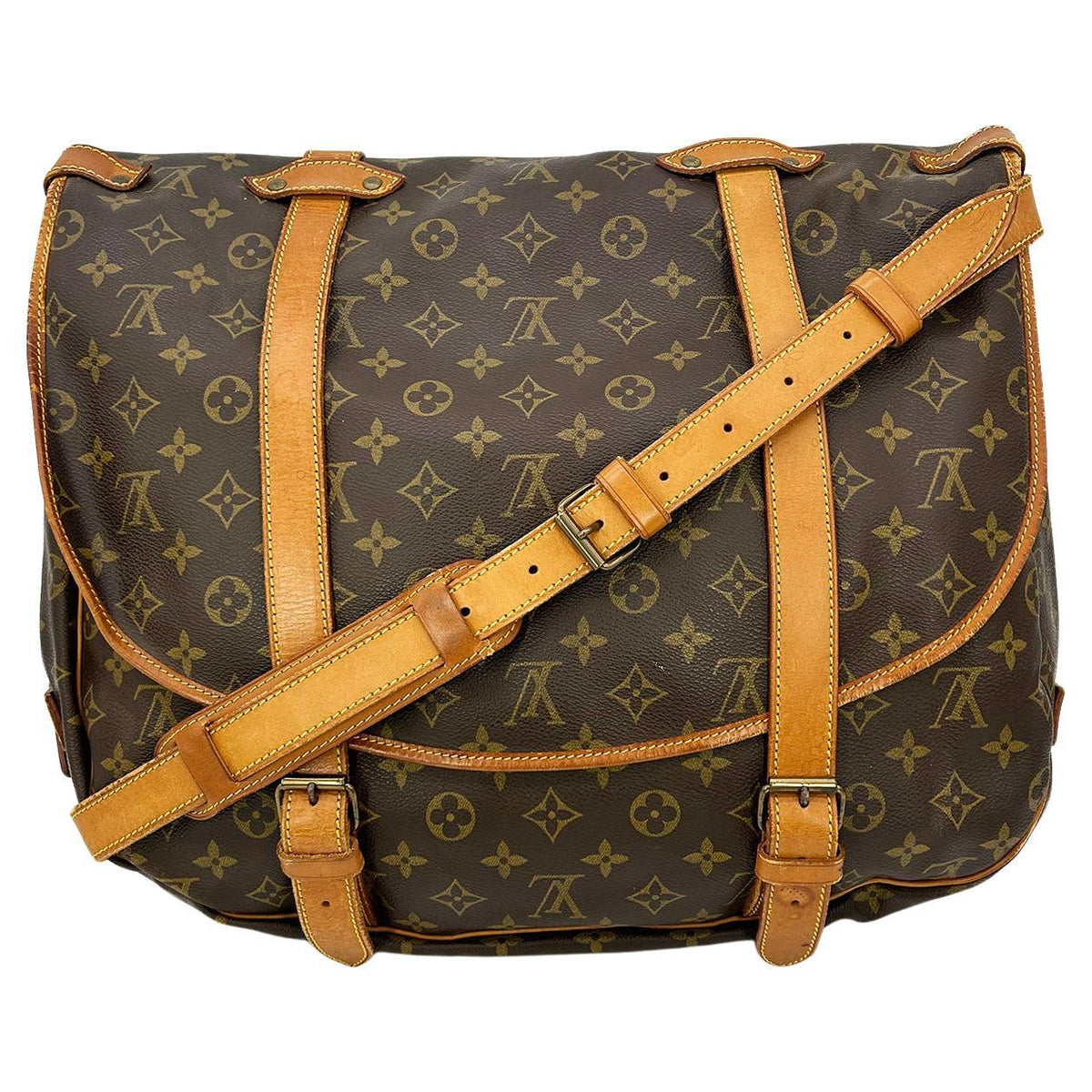 LOUIS VUITTON Vintage Monogram Samur 43 Messenger Shoulder Bag