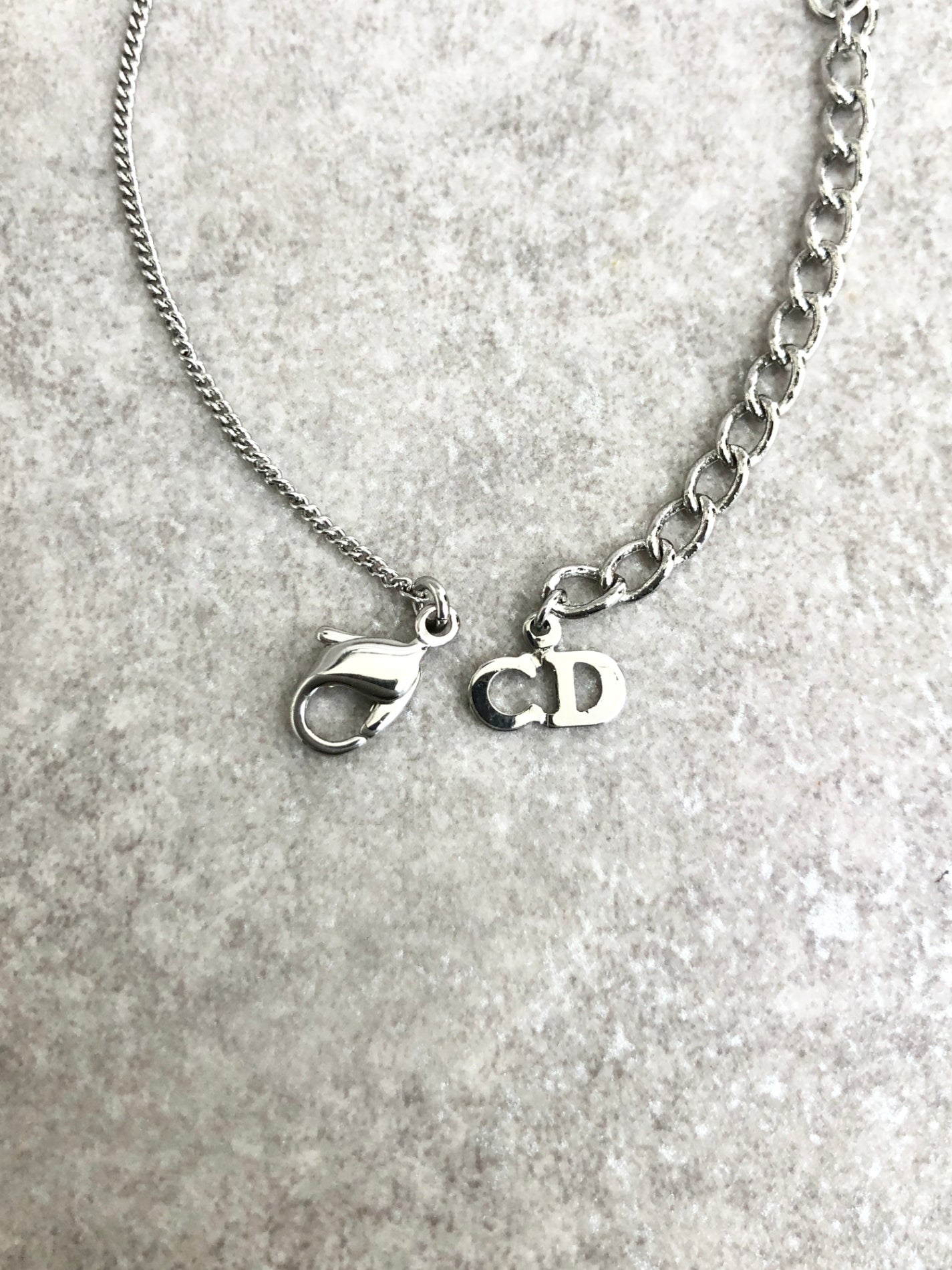 Christian Dior Logo Motif Bracelet Silver Vintage absmmc