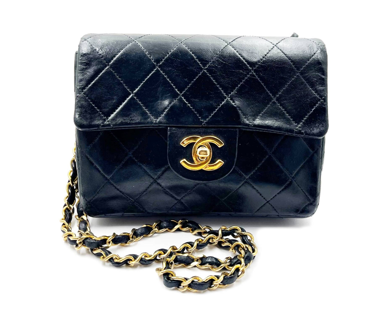 CHANEL Vintage Classic Black Mini Timeless Crossbody Bag