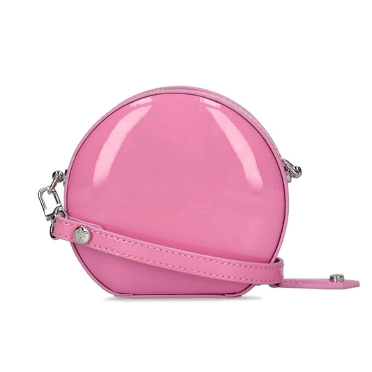 Vivienne Westwood Shiny Patent Mini Round Crossbody in Pink