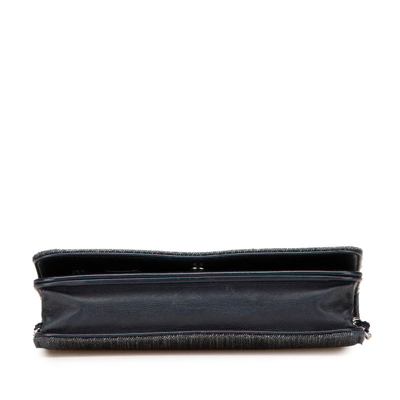 Chanel Deauville Denim Chain Wallet Wallet