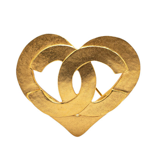 Chanel Coco Mark Heart Motif Brooch