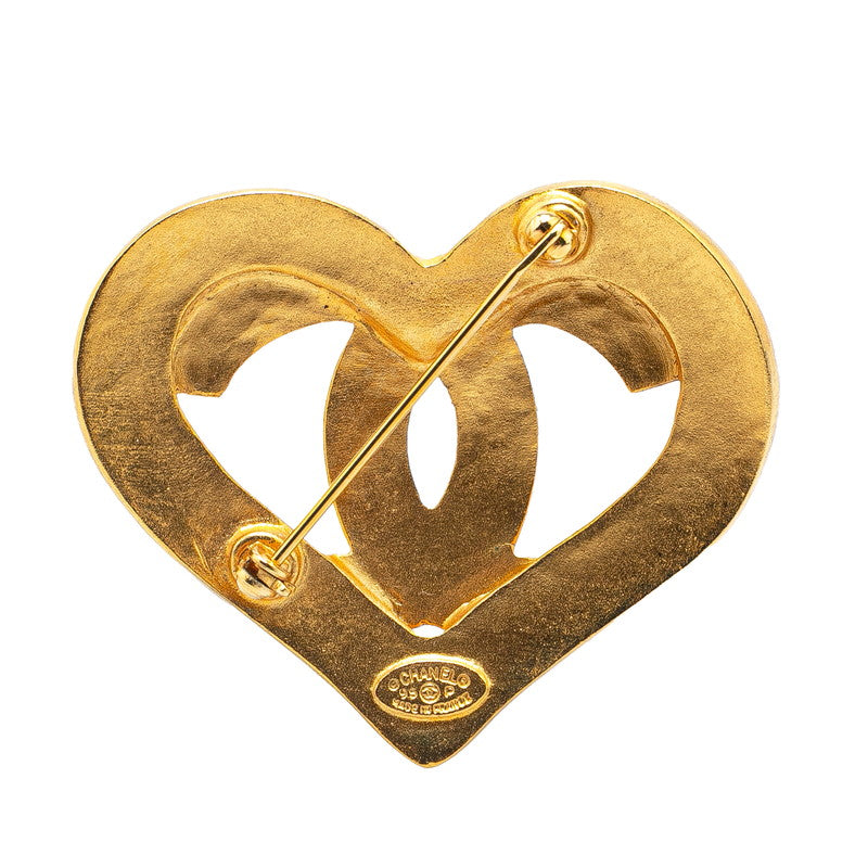 Chanel Coco Mark Heart Motif Brooch